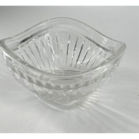 Crystal Trinket Candy Nut Bowl 5 3/4 Inches Germany Mikasa CIMARRON Triangular - Picture 7 of 8